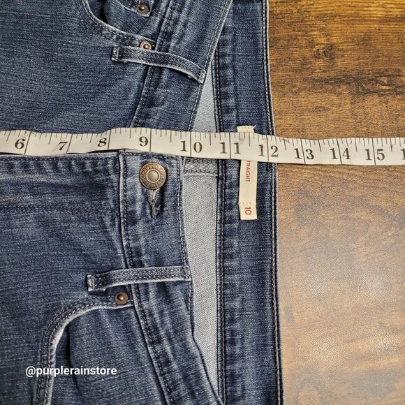 Levi's Jeans 10 S Straight 505 Mid Rise Medium Wash Stretch Denim Western Rodeo - Picture 8 of 12
